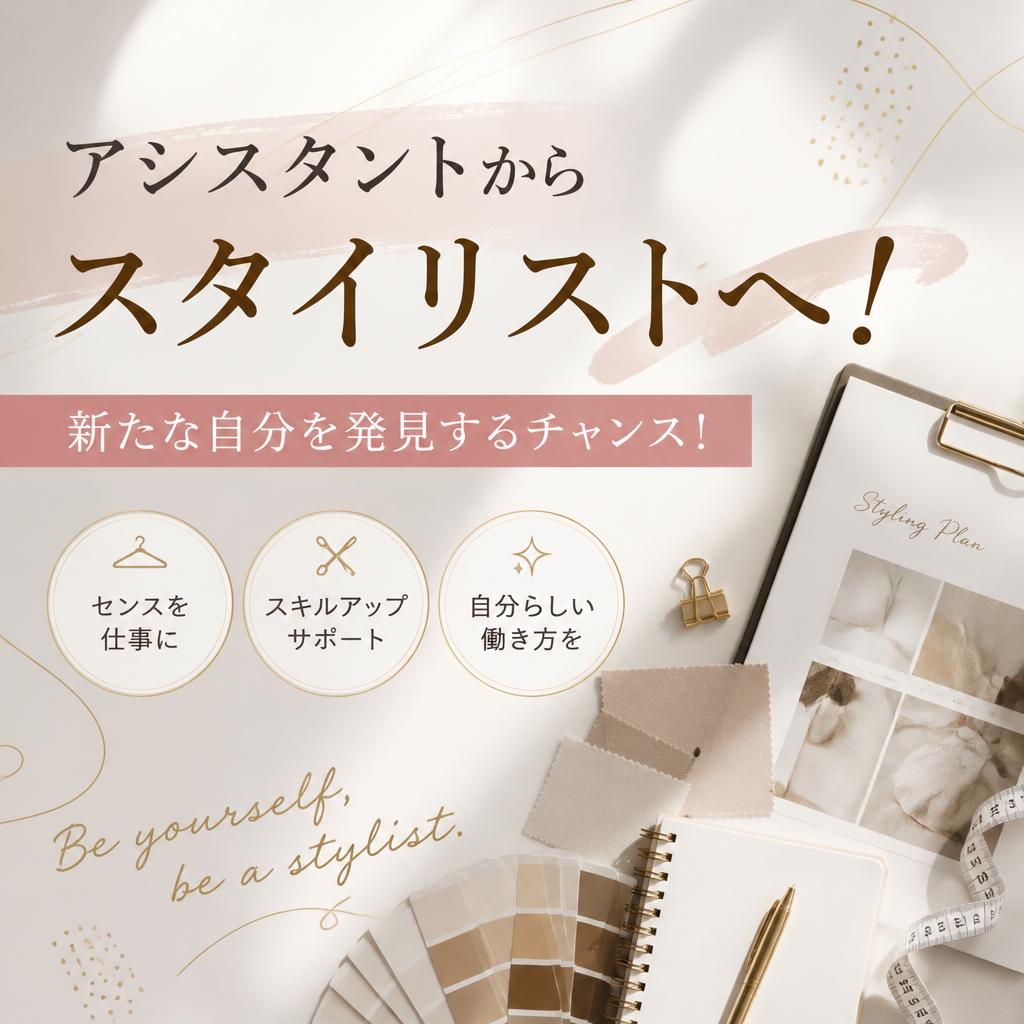 アシスタントからスタイリストへ！新たな自分を発見するチャンス！